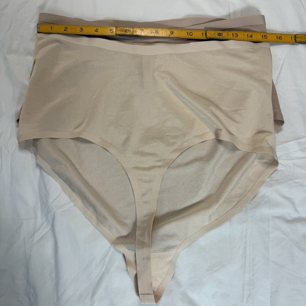 Skims Seamless Sculpt High-Waisted Thong Semi Sheer Lot of 2 Size 3X Clay - Picture 7 of 9